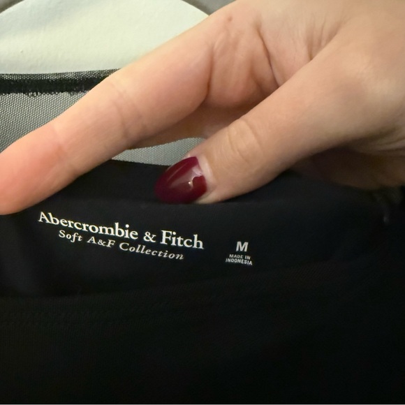 Abercrombie & Fitch Black Sheer Sleeve Blouse - Picture 2 of 2